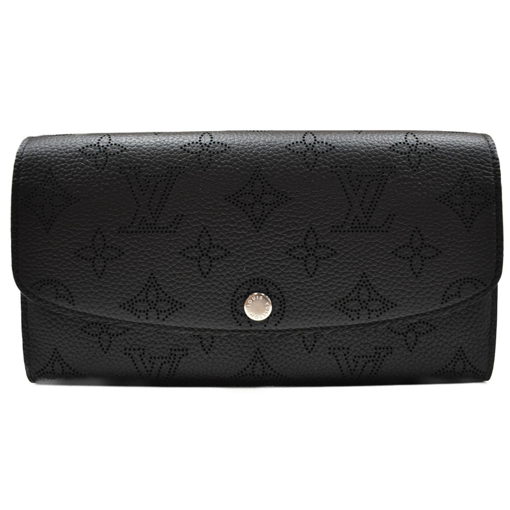LOUIS VUITTON Portefeuille Iris Mahina Noir Black Long Wallet